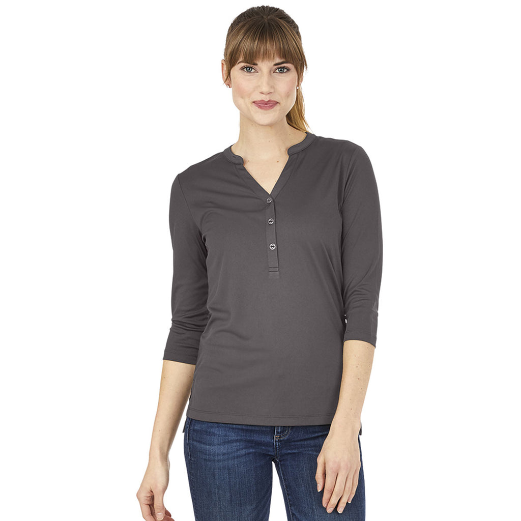 Charles River Women's Charcoal Windsor Henley