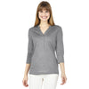 Charles River Women's Grey/White Stripe Windsor Henley