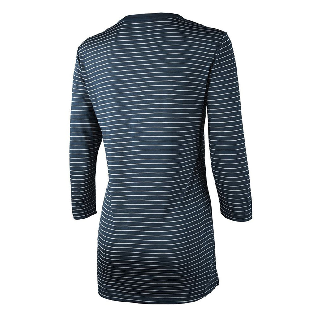 Charles River Women's Navy/white Stripe Windsor Henley