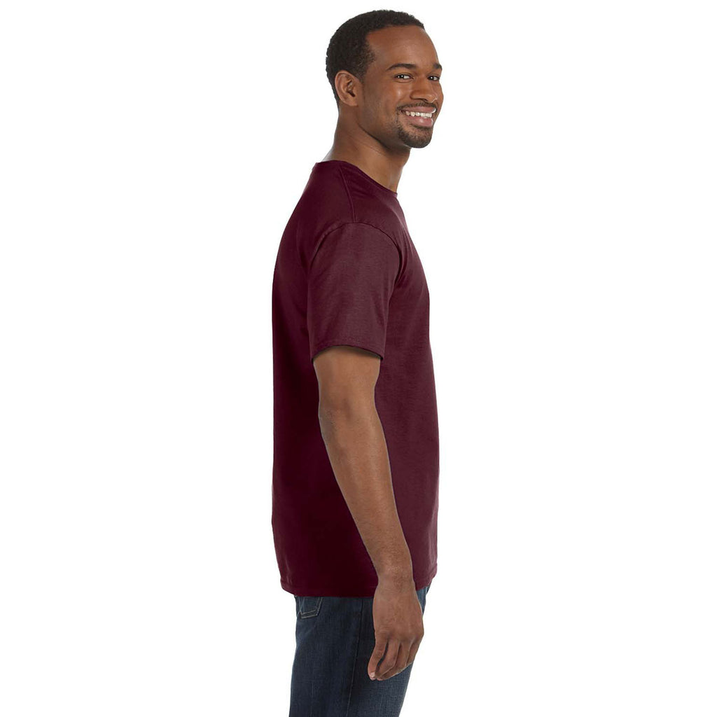 Jerzees Men's Maroon 5.6 Oz Dri-Power Active T-Shirt