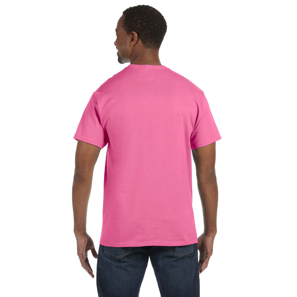 Jerzees Men's Neon Pink 5.6 Oz Dri-Power Active T-Shirt