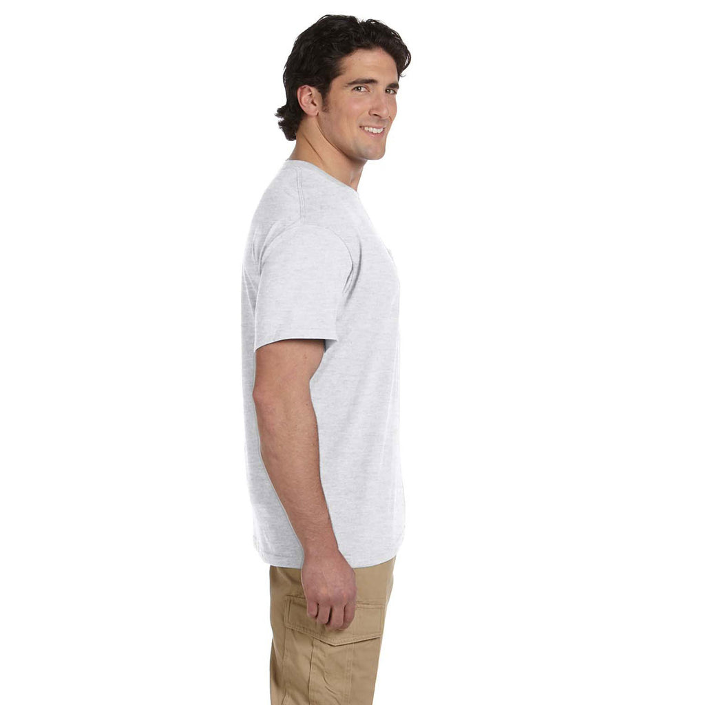 Jerzees Men's Ash 5.6 Oz Dri-Power Active Pocket T-Shirt