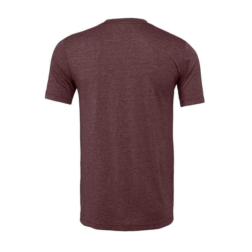 Bella + Canvas Unisex Heather Maroon CVC Jersey Tee