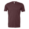 Bella + Canvas Unisex Heather Maroon CVC Jersey Tee