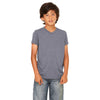 Bella + Canvas Youth Dark Grey Heather Jersey Short-Sleeve T-Shirt