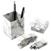 Leed's Marble 4 Piece Faux Marble Desktop Set