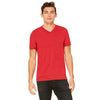 Bella + Canvas Unisex Canvas Red Jersey Short-Sleeve V-Neck T-Shirt