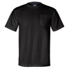 Bayside Men's Black Union-Made Short Sleeve T-Shirt with Pocket