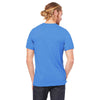 Bella + Canvas Men's Heather True Royal/Navy Jersey Short-Sleeve Pocket T-Shirt