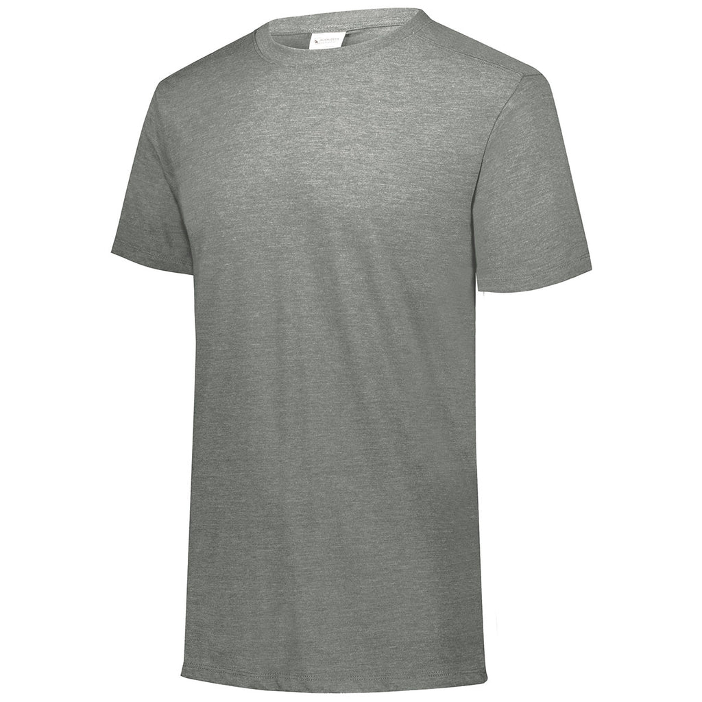 Augusta Sportswear Men's Grey Heather Tri-Blend Tee