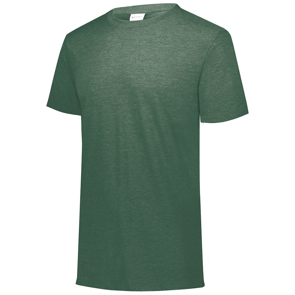 Augusta Sportswear Men's Dark Green Heather Tri-Blend Tee