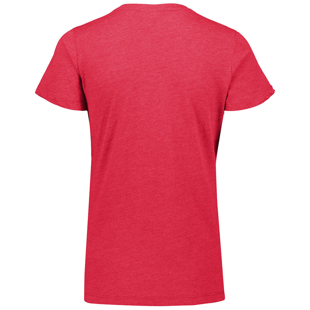 Augusta Sportswear Women's Red Heather Tri-Blend Tee