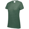 Augusta Sportswear Women's Dark Green Heather Tri-Blend Tee