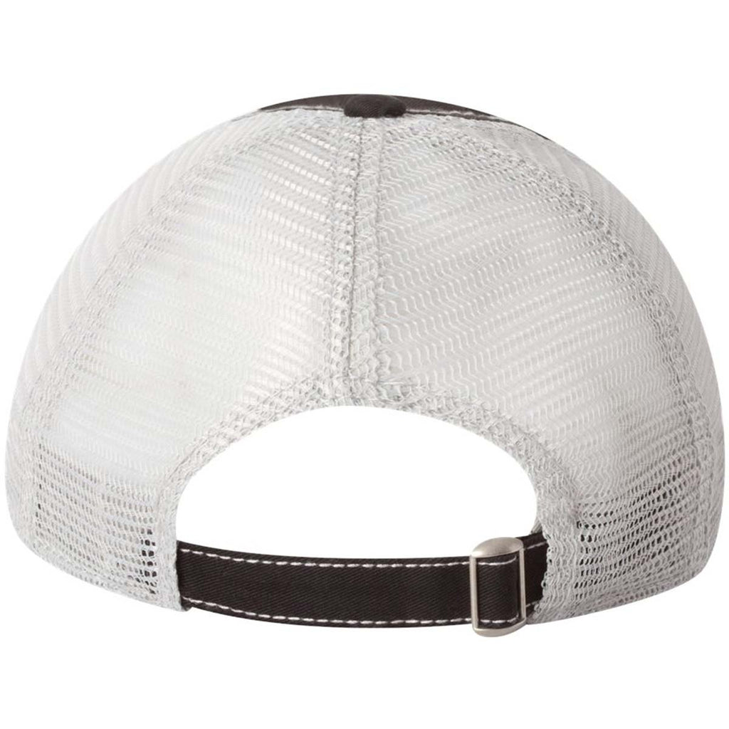 Sportsman Black/Silver Dirty-Washed Mesh Cap