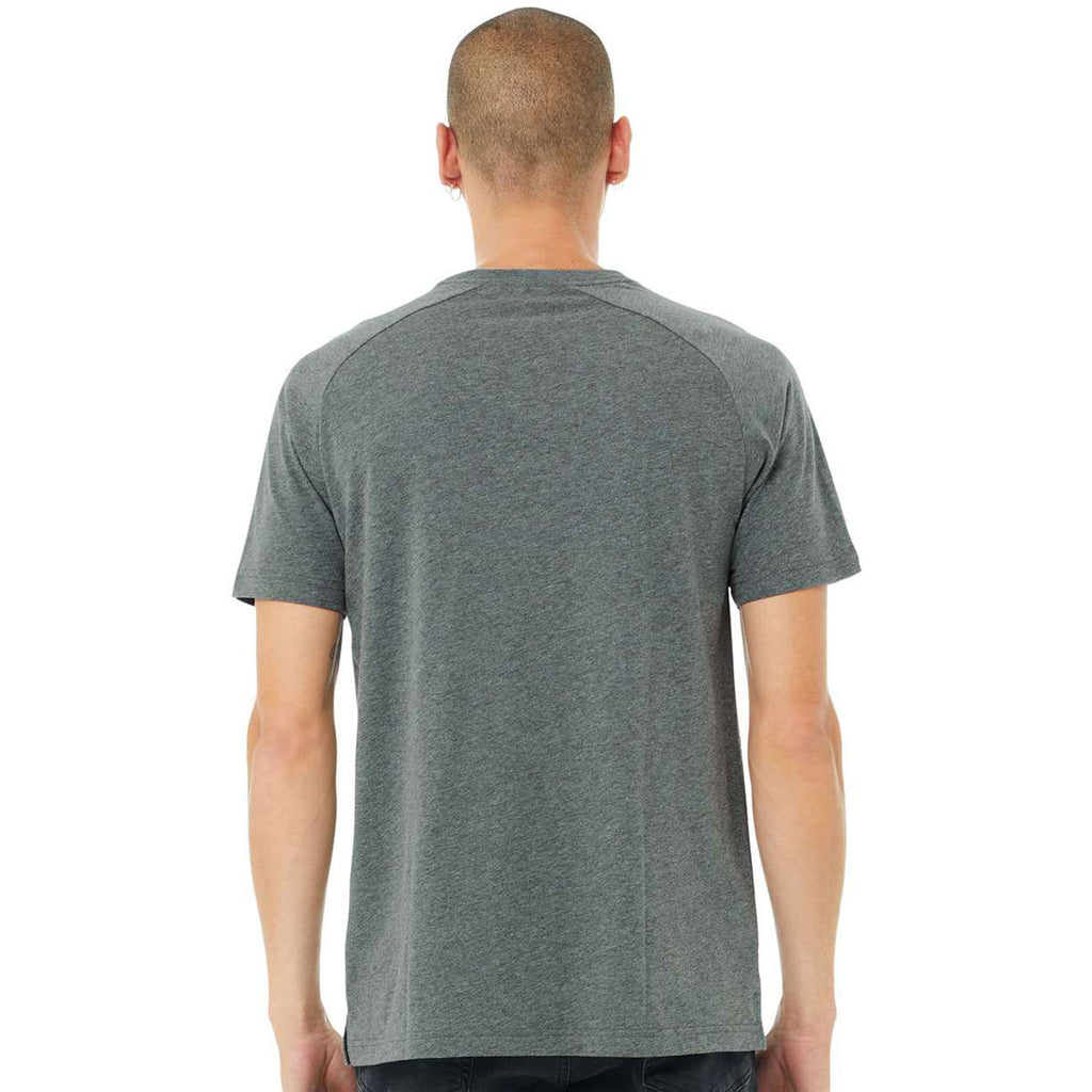 Bella + Canvas Men's Deep Heather Heather CVC Raglan Tee