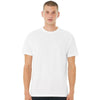 Bella + Canvas Men's Solid White Blend Heather CVC Raglan Tee