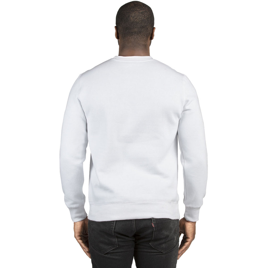 Threadfast Unisex White Ultimate Crewneck Sweatshirt