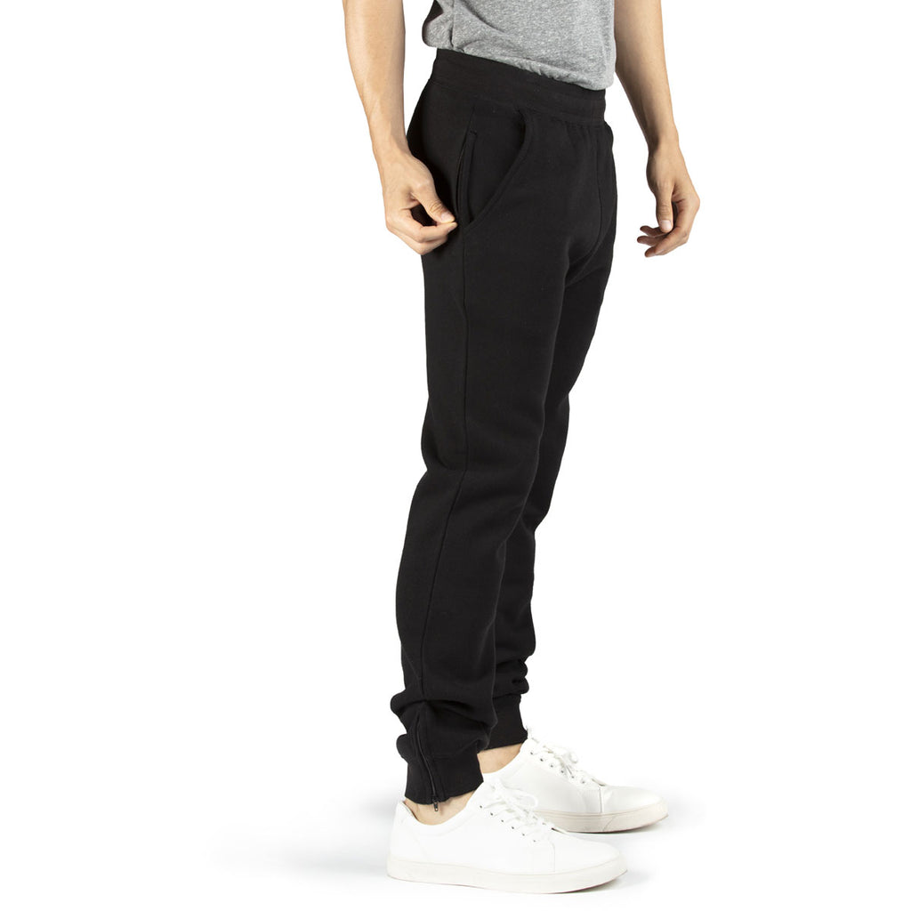 Threadfast Unisex Black Ultimate Fleece Jogger Pant