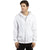 Threadfast Unisex White Ultimate Fleece Full-Zip Hooded Sweatshirt