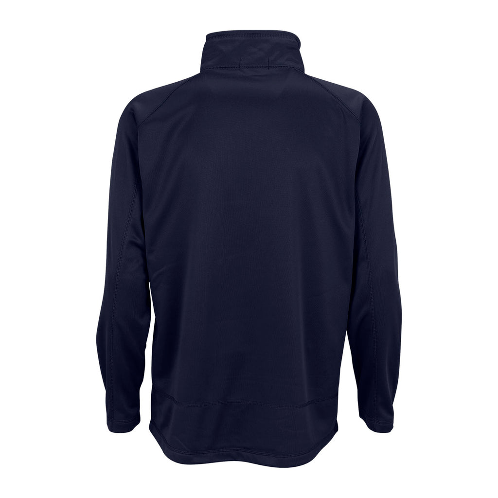 Vantage Men's Navy Brushed Back Micro-Fleece Full-Zip Jacket