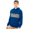 Vantage Men's Royal Premium Cotton Blocked Fleece Pullover Hoodie