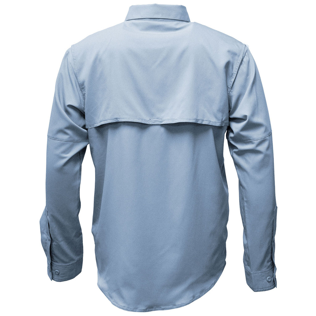 BAW Men's Ice Blue Long Sleve Fishing Shirt