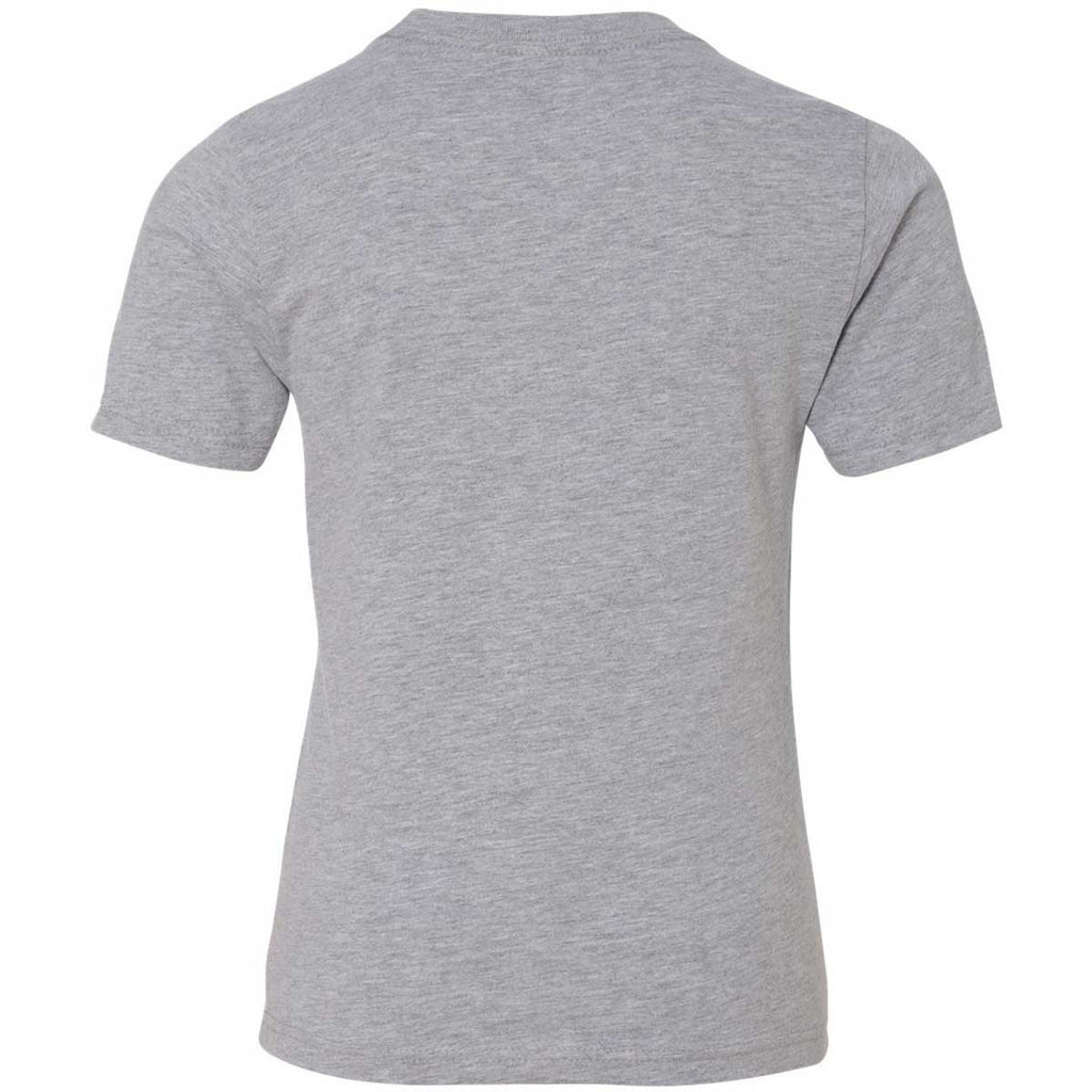 Next Level Boy's Heather Grey Premium Short-Sleeve Crew Tee