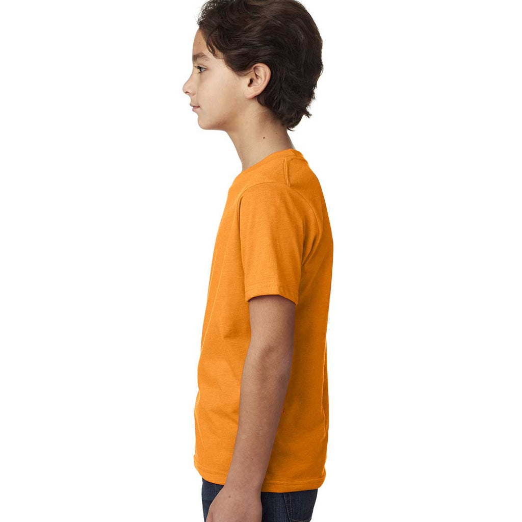 Next Level Boy's Orange CVC Crew Tee