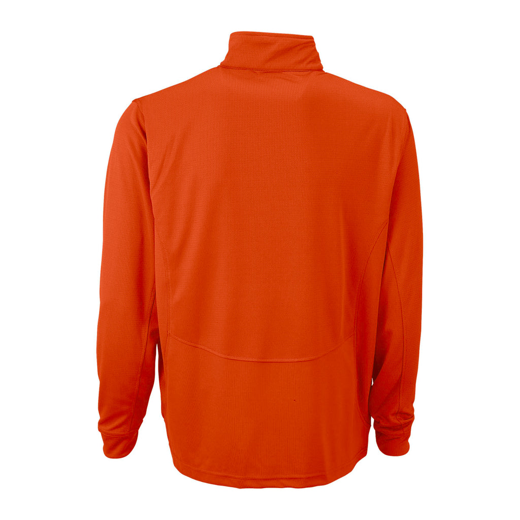 Vantage Men's Orange Mesh 1/4-Zip Tech Pullover