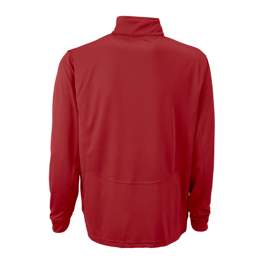 Vantage Men's Sport Red Mesh 1/4-Zip Tech Pullover