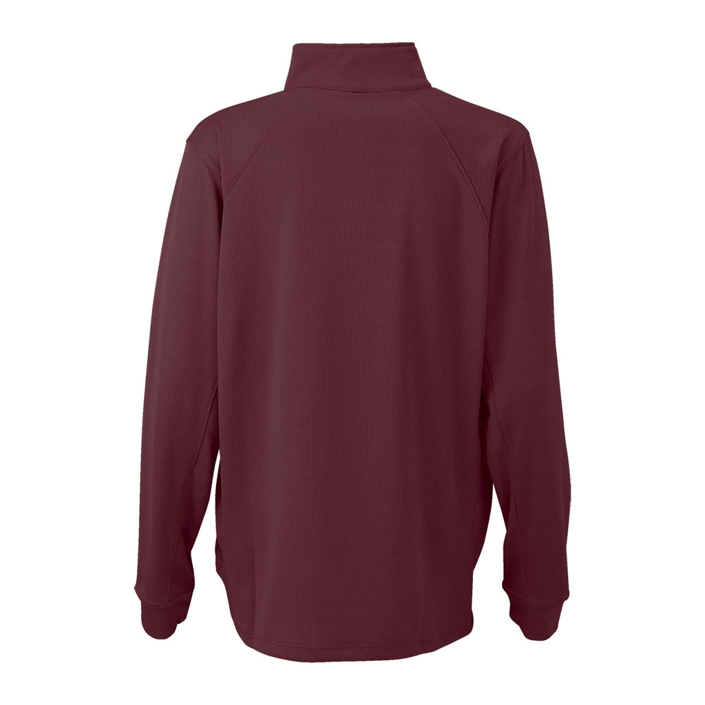 Vansport Women's Deep Maroon Mesh 1/4-Zip Tech Pullover