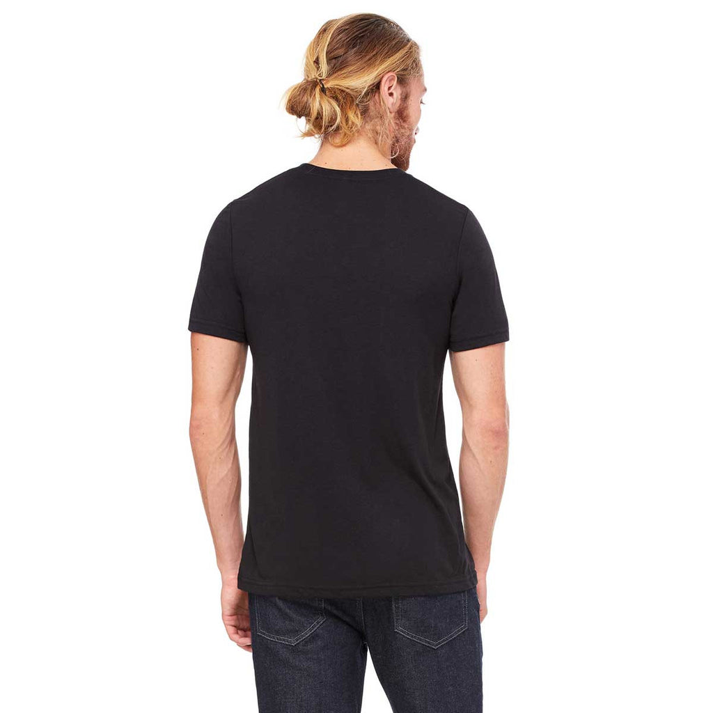 Bella + Canvas Unisex Solid Black Triblend Short-Sleeve T-Shirt