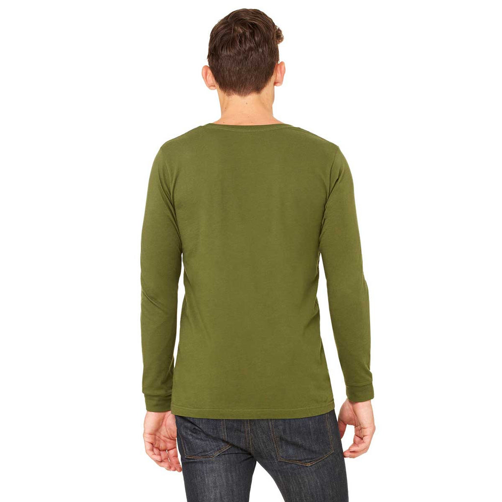 Bella + Canvas Men's Olive Jersey Long-Sleeve T-Shirt