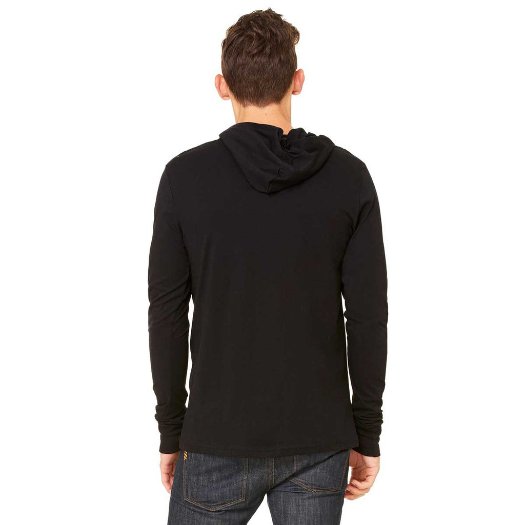 Bella + Canvas Unisex Black Jersey Long-Sleeve Hoodie