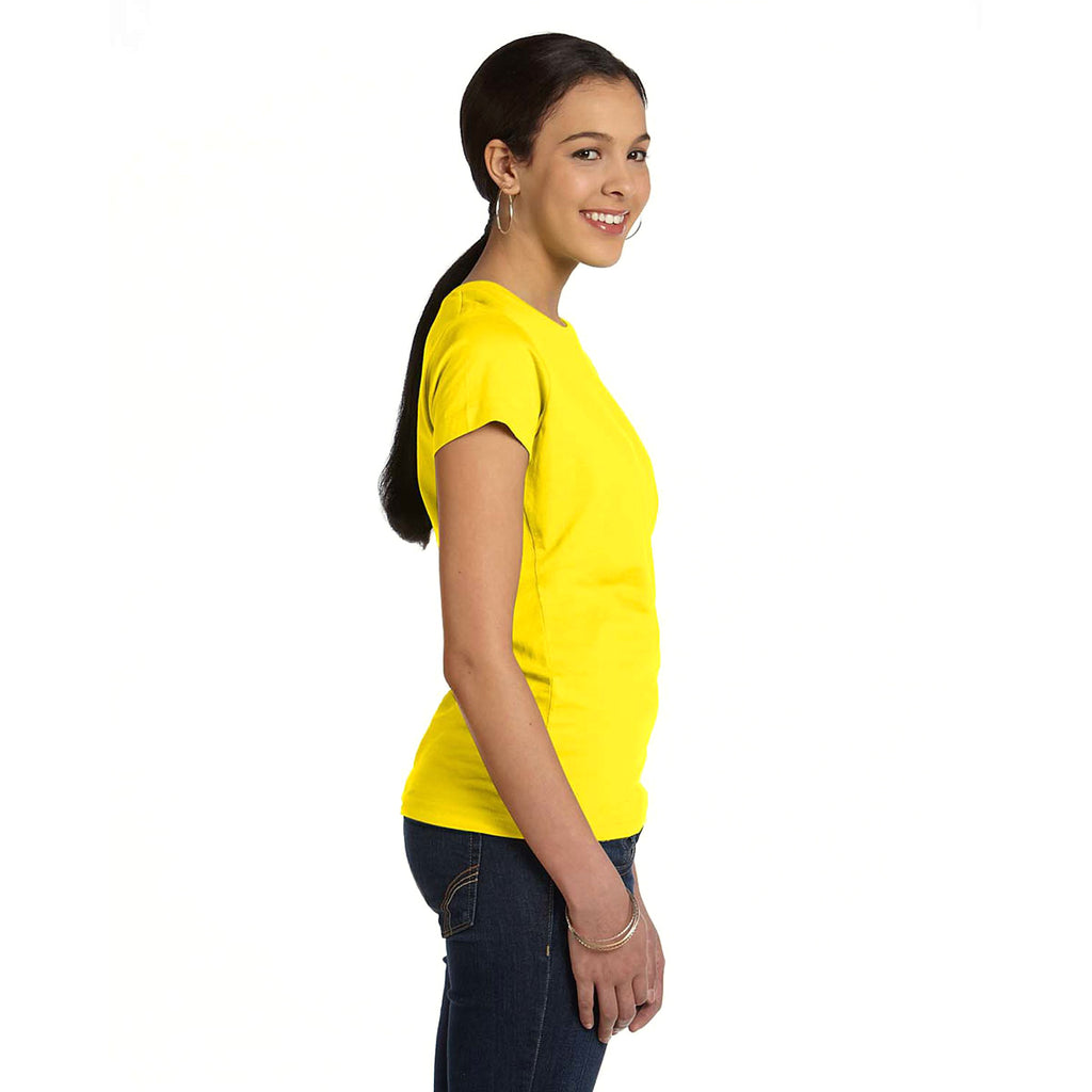 LAT Women's Yellow Fine Jersey T-Shirt