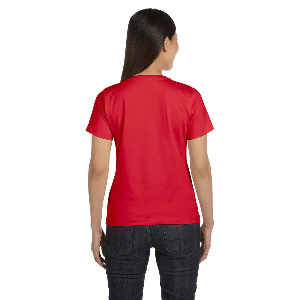 LAT Women's Red Premium Jersey T-Shirt