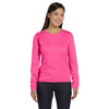 LAT Women's Hot Pink Long Sleeve Premium Jersey T-Shirt