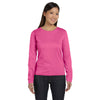 LAT Women's Raspberry Long Sleeve Premium Jersey T-Shirt