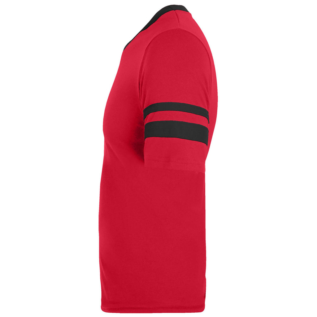 Augusta Sportswear Men's Red/Black Sleeve Stripe Jersey