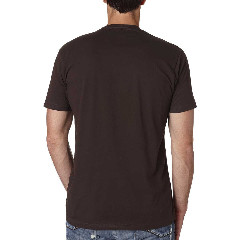 Next Level Men's Dark Chocolate Premium Fitted Short-Sleeve Crew