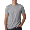 Next Level Men's Heather Grey Premium Fitted Short-Sleeve Crew