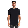 Next Level Men's Black Cotton Long Body Crew