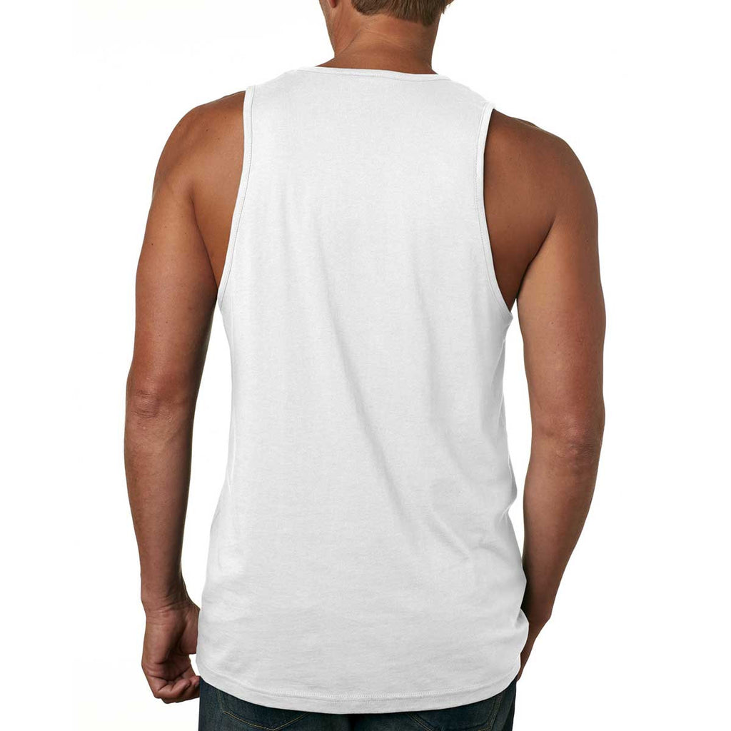 Next Level Men's White Premium Jersey Tank