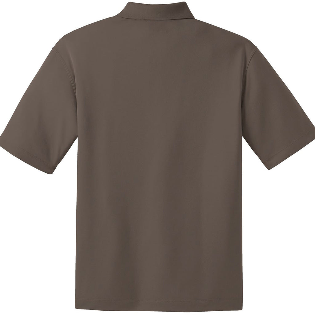 Nike Men's Brown Dri-FIT Short Sleeve Micro Pique Polo