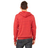 Bella + Canvas Unisex Red Marble Fleece Full-Zip Hoodie