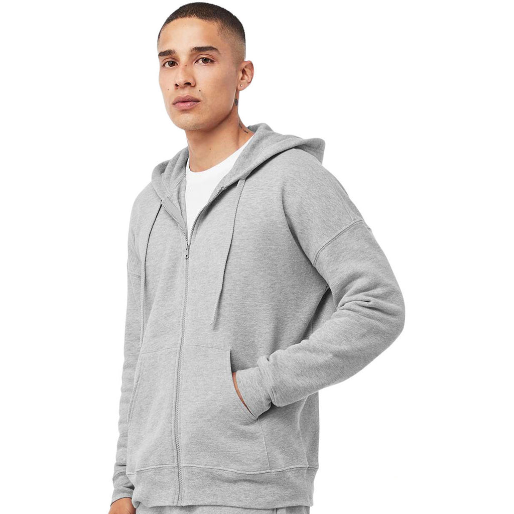 Bella + Canvas Unisex Athletic Heather Sponce Sleeve DTM Full Zip Hoodie