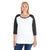 LAT Women's White/Black Curvy Baseball Premium Jersey T-Shirt