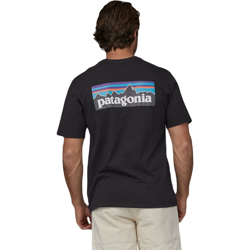 Patagonia Men's Black P-6 Logo Responsibili-Tee