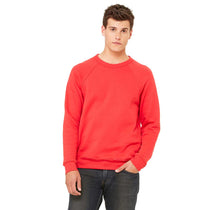 Bella + Canvas Unisex Red Sponge Fleece Crew Neck Sweatshirt