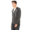 Bella + Canvas Unisex Charcoal-Black Triblend Sponge Fleece Full-Zip Hoodie